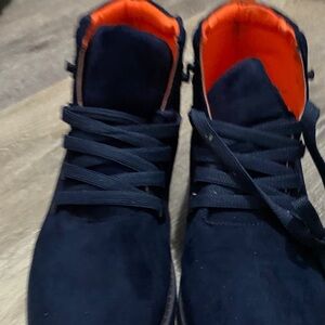 Men's Navy and Orange Chukka Boots